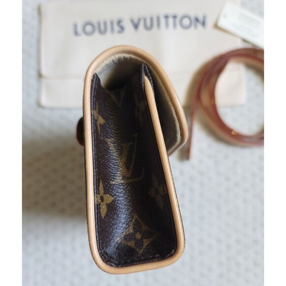 LOUIS VUITTON Pochette FLORENTINE Monogram Waist Bum Bag Crossbody Clutch EUC - Picture 11 of 16